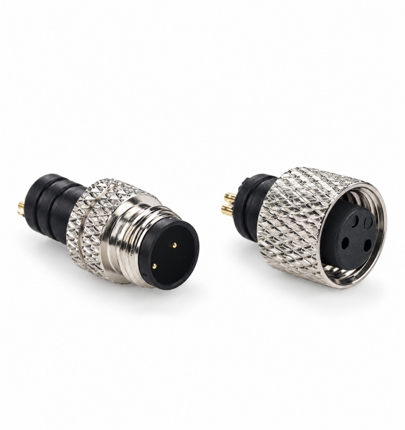 M8 2-Pin Long Body Male & Female Connector M8 2-Pin Long Body Male & Female Connector