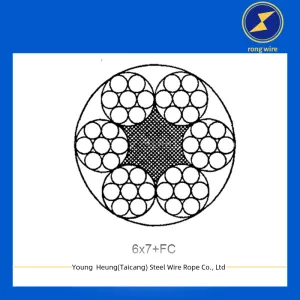 6x7+FC galvanized steel wire rope