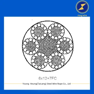 6x12+7FC Galvanized Steel Wire Rope