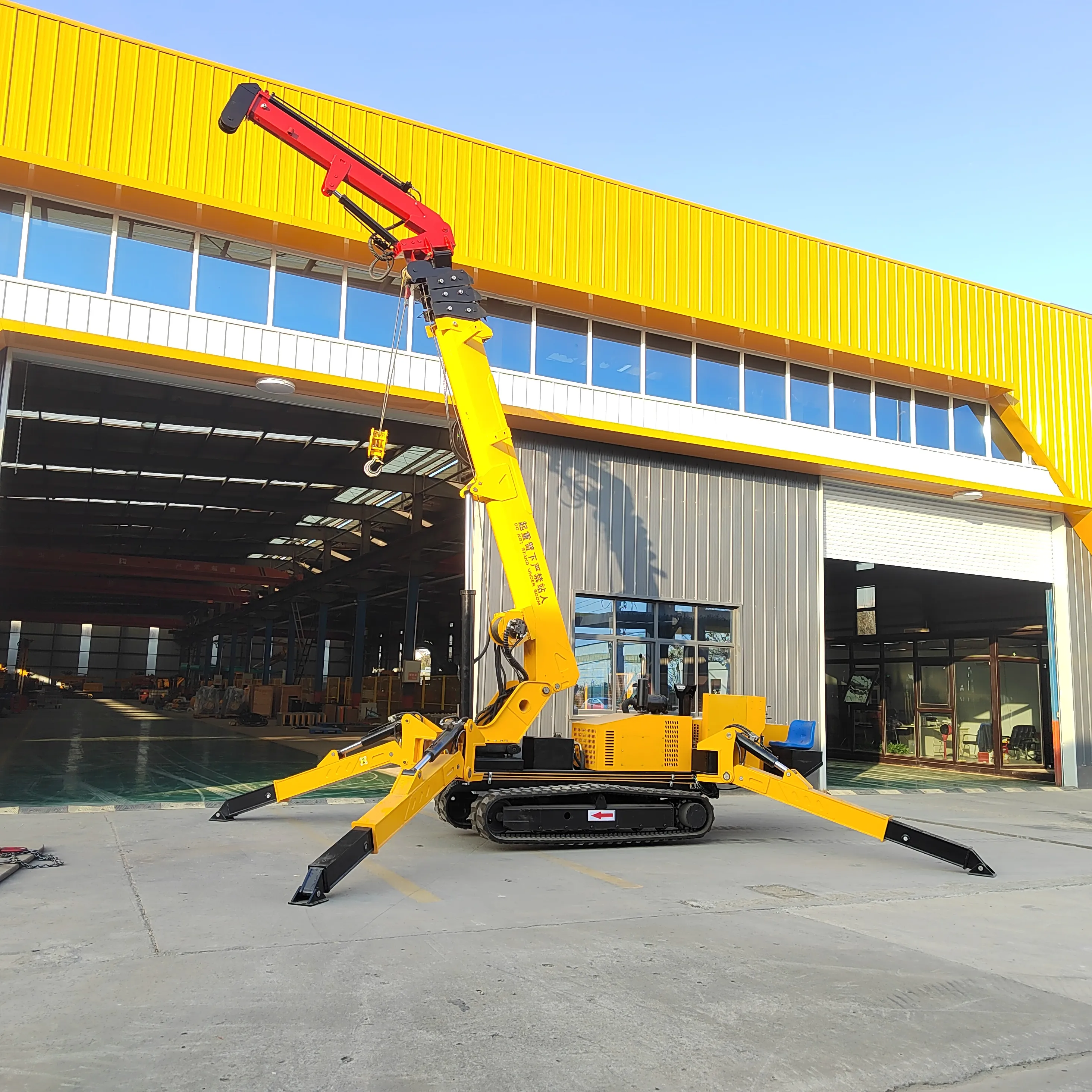 Portable 5 Tons Telescopic Boom Lifting Folding Spider Crane Hydraulic Tracked Spider Lift Jib