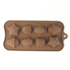 8 cups shell fish silicone chocolate mold