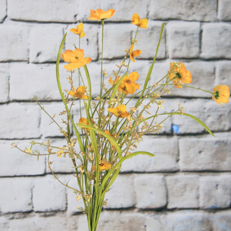Coquelicot et gypsophile décoratifs artificiels de fleurs sauvages, 55 cm