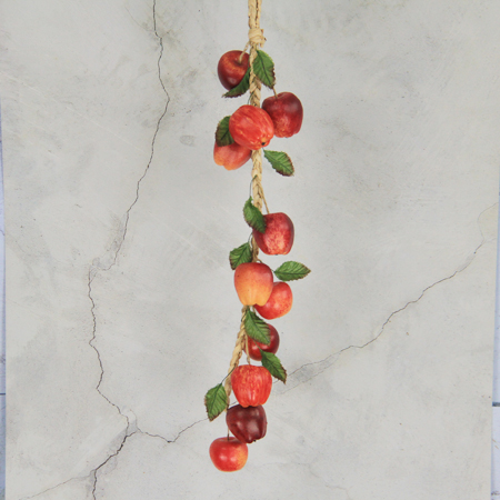 Fruits décoratifs de simulation artificielle de 57 cm ficelle couleur mélangée de pomme