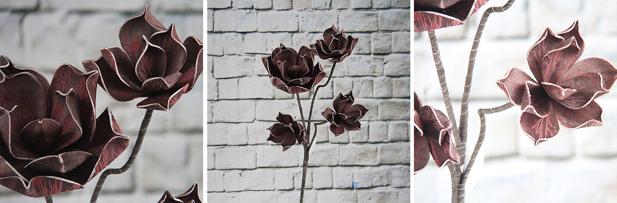 90Cm Artificial Decorative Printed Foam Flower Rose