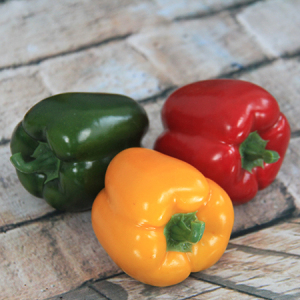 8.3X8+1.3CM Artificial/Decorative Simulation Vegetable Red/Green/Yellow Pepper