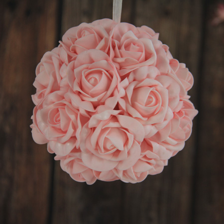 Boule de mariage décorative artificielle de 15 cm rose rose