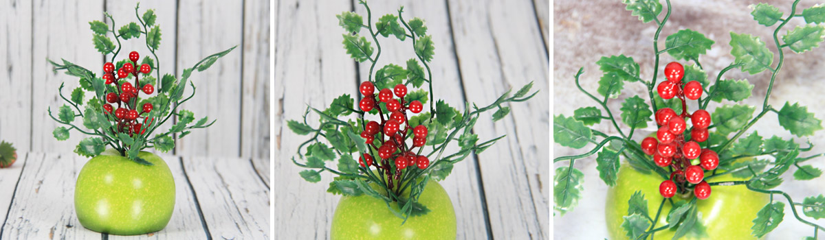 Decorative Fruits Pot With Red Berry