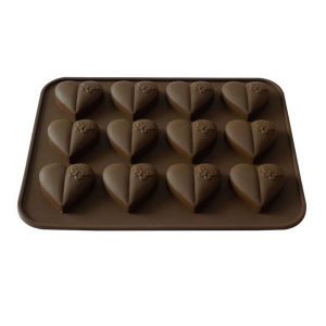 12 cups heart shaped silicone chocolate mold