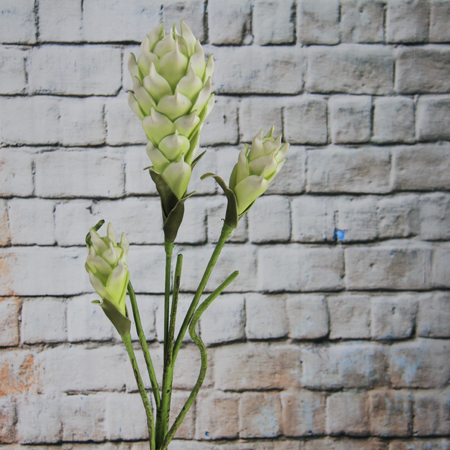 Fleur de mousse décorative artificielle Lotus 108 gingembre