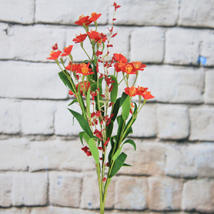 Flor silvestre artificial / decorativa de 44cm con ciruela Bossom y Gypsophila