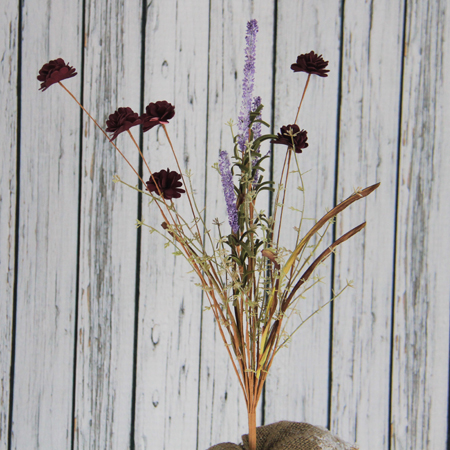 Oeillet et gypsophile et bristlegrass de fleur sauvage décoratifs artificiels de 63cm