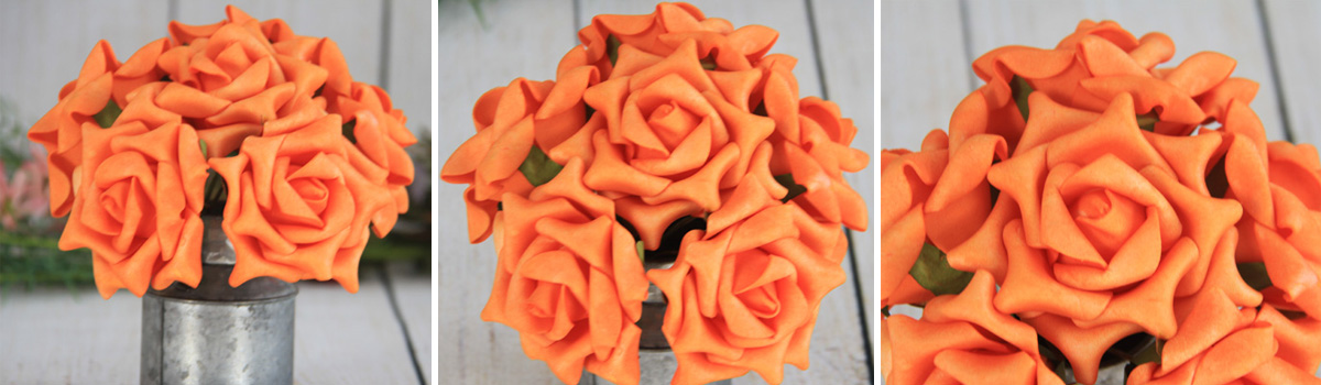 Artificial Decorative Wedding Orange Rose