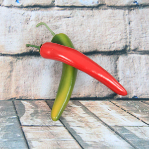13,8x2,3 + 3,8 cm Künstliche / Dekorative Simulation Gemüse Rot / Grün Chili