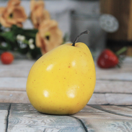 8.3X7.4Cm Artificial/Decorative Simulation Fruits Yellow Pear