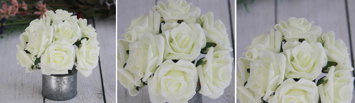 Artificial Decorative Wedding Small Cream Rose