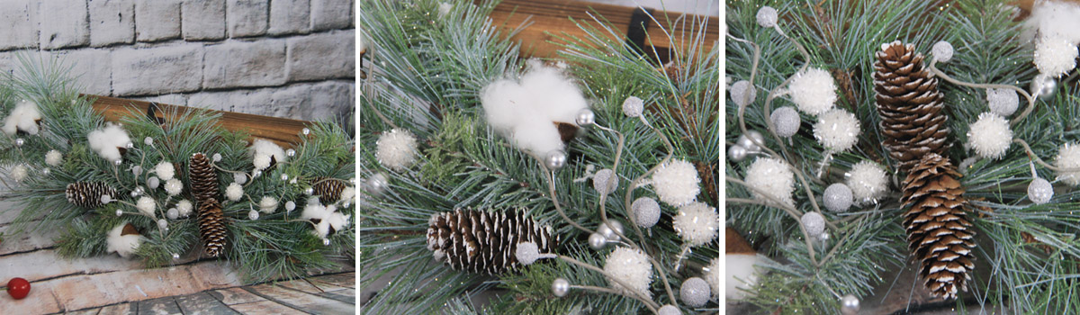 Artificial Decorative Christmas Swag Wiht Pine Cone