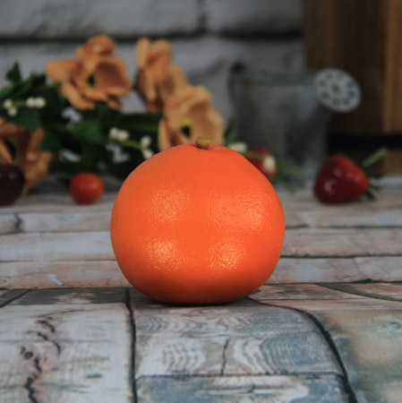 7.7X8Cm Fruits de simulation artificiels / décoratifs Big Round Orange