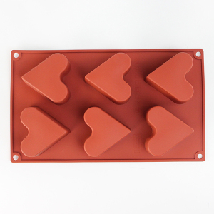  6 cups heart shaped silicone muffin pan