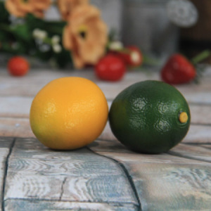 6.7X5.2Cm Künstliche / dekorative Simulationsfrüchte gelb und grün Ramie