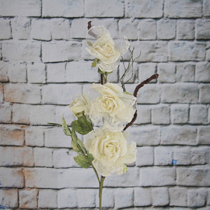 86cm künstliche / dekorative doppelte Organza-Blume chinesische Rose