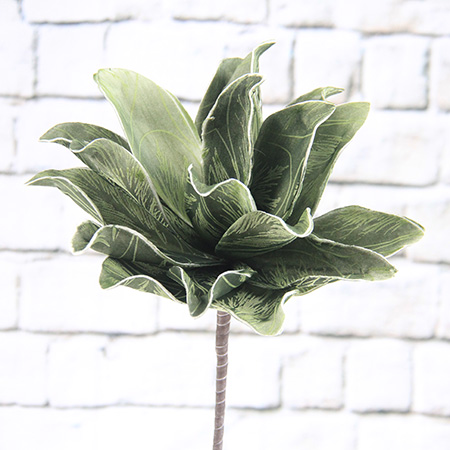 Fleur de mousse imprimée décorative artificielle 77cm Echeveria