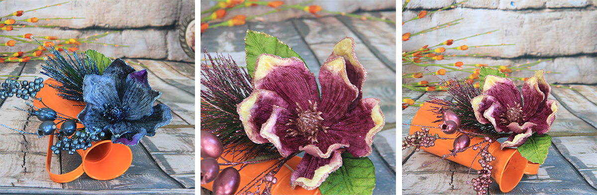 Artificial Decorative Velvet Flower Pick
