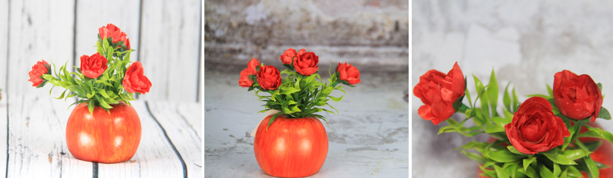 Decorative Fruits Pot Item With Rose
