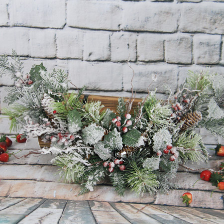 Botín decorativo de Navidad de 84 cm con pino