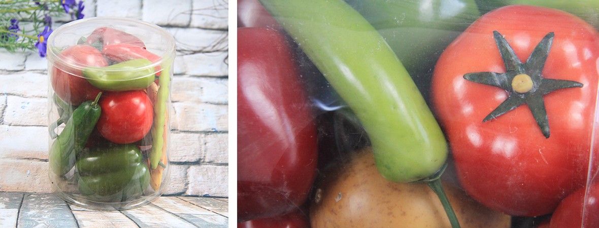Artificial Decorative Vegetable Gift Box Tomato/peper/potato/cucumber/chilli/bean