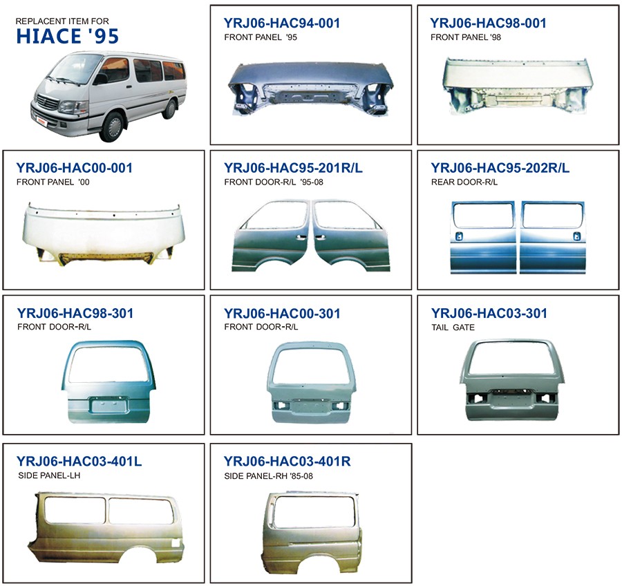 Auto Body Parts for Toyota Hiace95