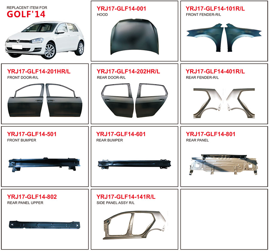 Auto Body Parts for Volkswagen Golf 2014