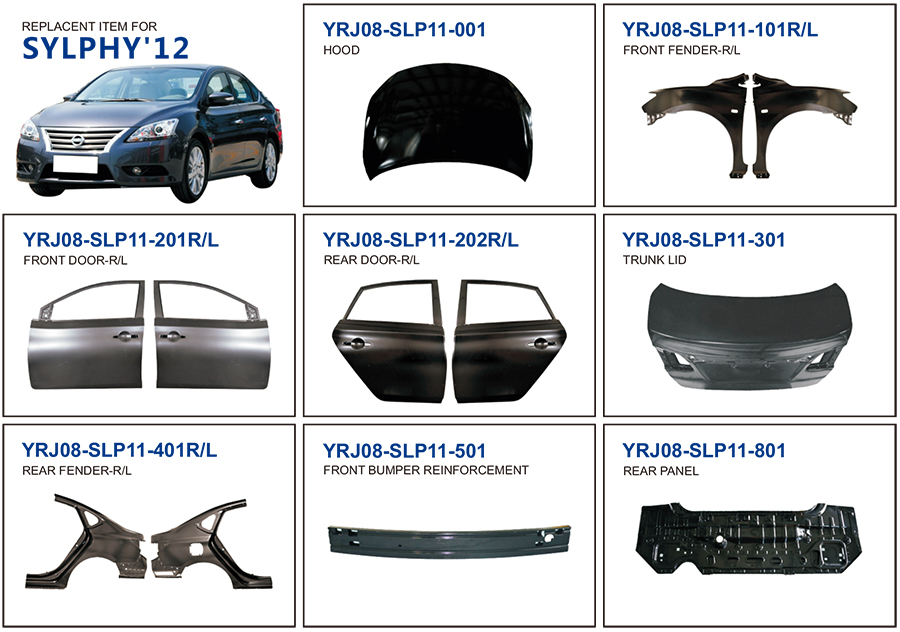 Auto Body Parts for Nissan Sylphy 2012