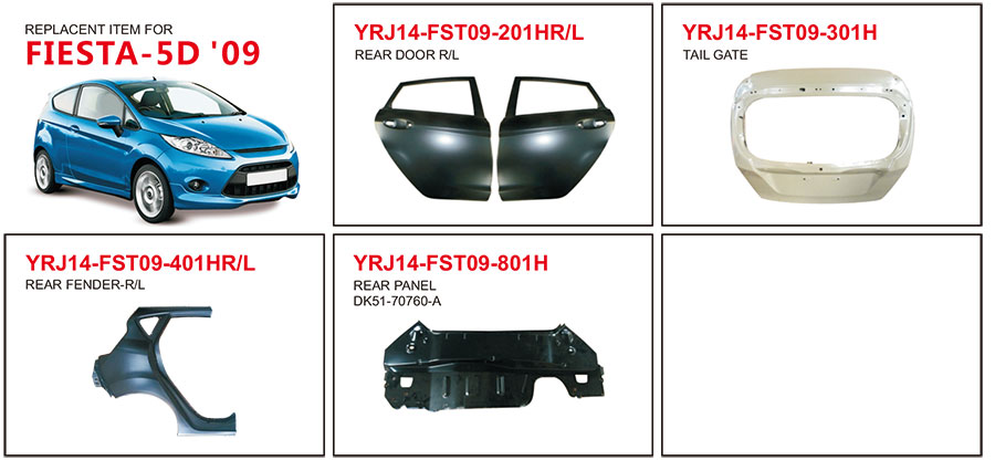 Auto Body Parts for Ford Fiesta-5D 2009
