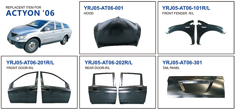 Auto Body Parts for Ssangyong Actyon 2006