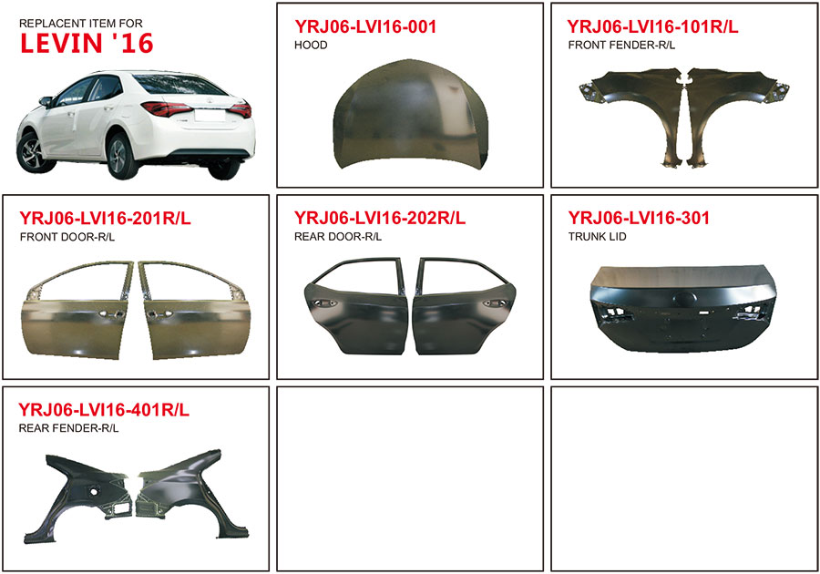 Auto Body Parts for Toyota Levin 2016