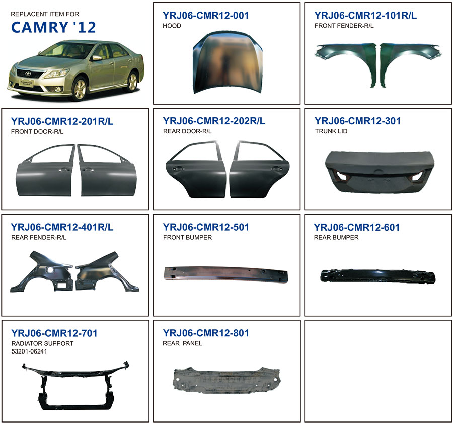 Auto Body Parts for Toyota Camry 2012