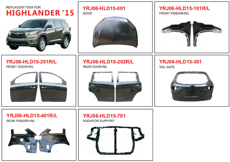 Toyota Highlander 2015 Auto Body Parts
