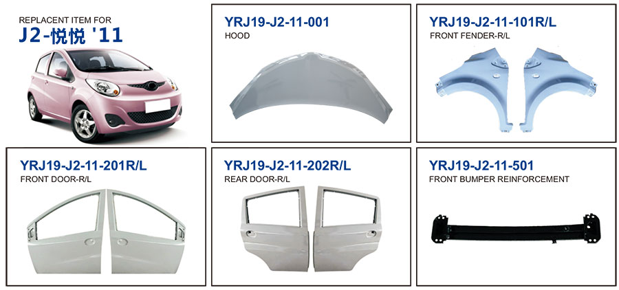 Auto Body Parts for JAC YueYue J2 2011