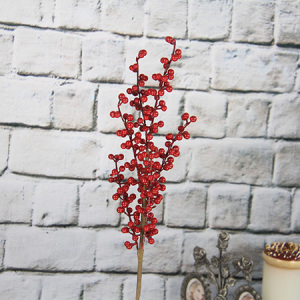 Spray decorativo artificial de 50 cm / selección con baya roja