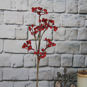 52cm Artificial Decorative Spray /pick With Red Berry