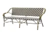ZF2186C WarmWeave Beige & Khaki Woven 2-Seater Bench (Indoor-Outdoor Adaptable)