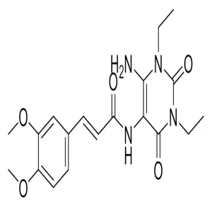 (E)-1,3-二乙基-6-氨基-5-(3,4-二甲氧基苯丙烯酰基)氨基尿嘧啶