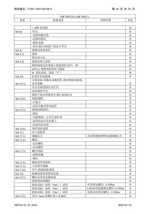 3C教室燈強制檢驗報告