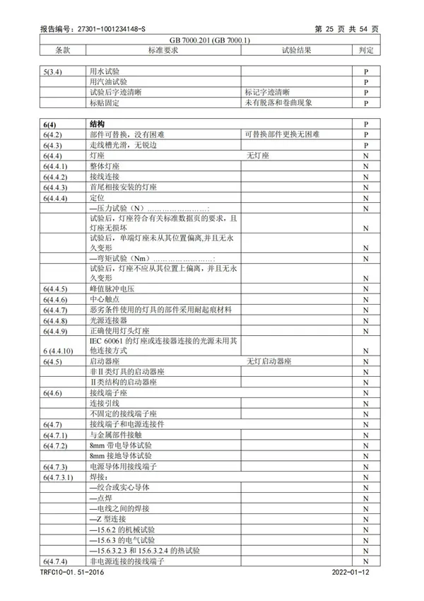 3C教室燈強(qiáng)制檢驗報告