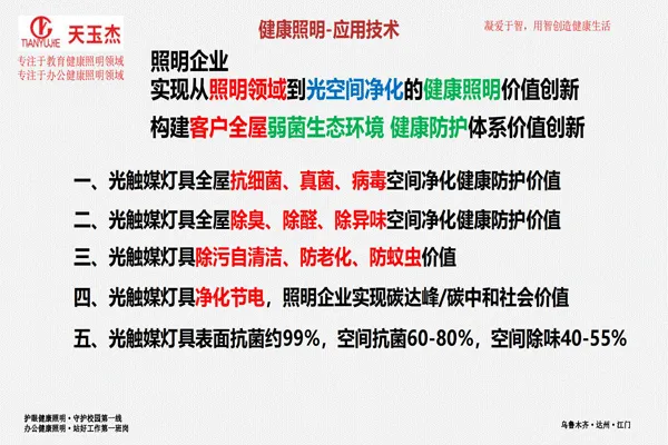 可見光抗菌除甲醛教室護眼燈
