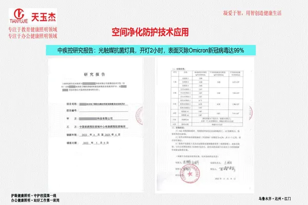 可見光抗菌除甲醛教室護(hù)眼燈