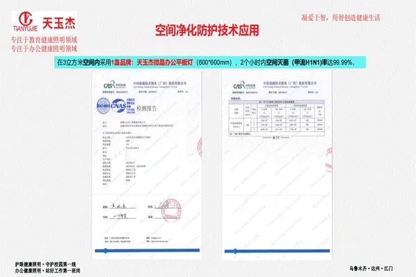 可見光抗菌除甲醛教室護(hù)眼燈