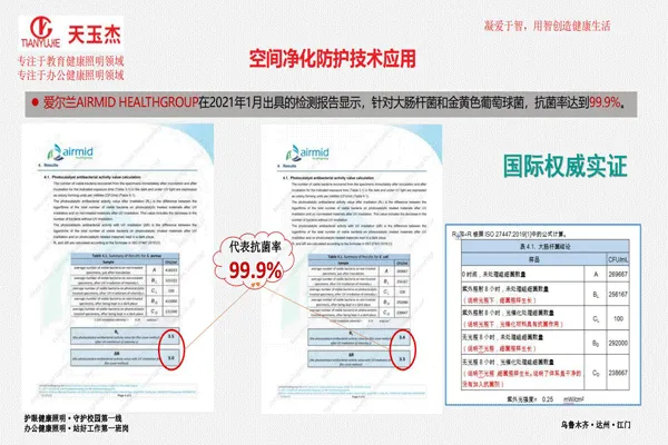 可見光抗菌除甲醛教室護眼燈