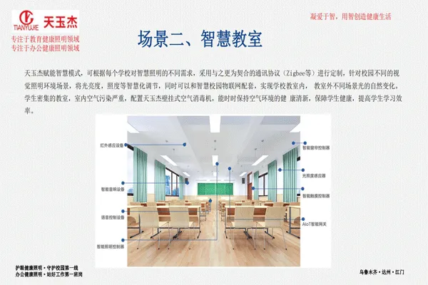 可見光抗菌除甲醛教室護眼燈