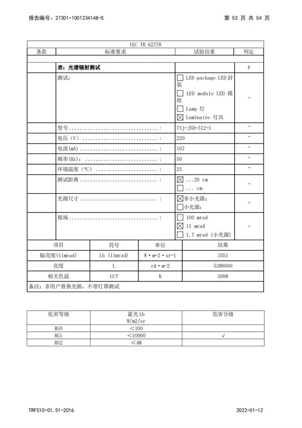 3C教室燈強制檢驗報告